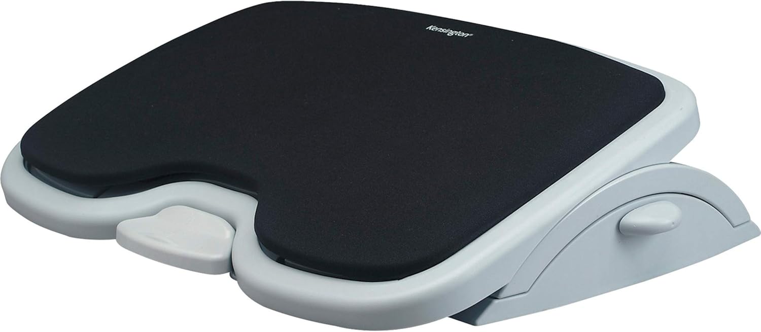 Kensington Foot Rest For Under Desk At Work, Smartfit Comfort Memory Foam Angle and Height Adjustable Footrest