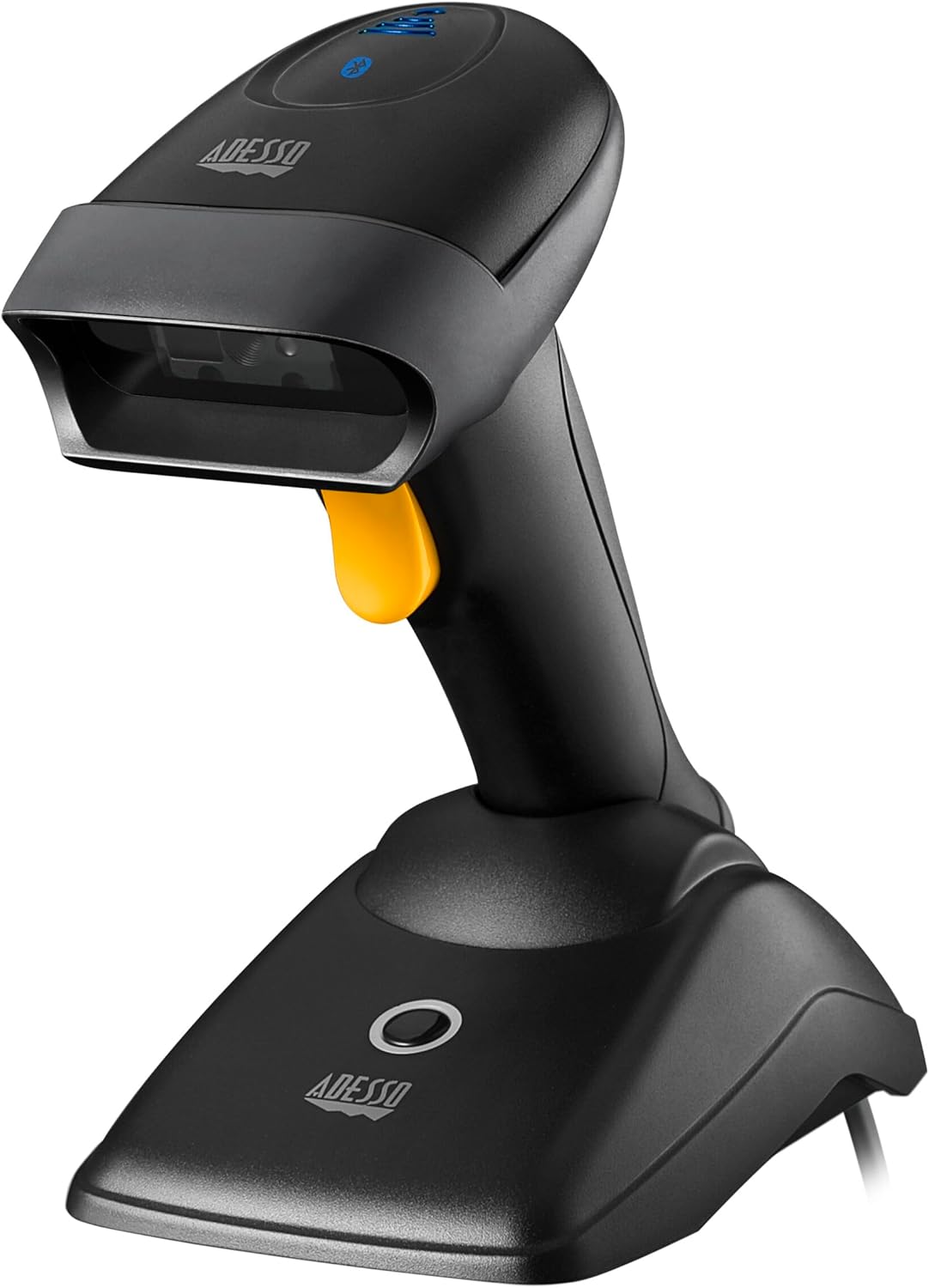 Adesso NuScan 2500 2D Barcode Scanner Wireless Bluetooth & 2.4GHz Handheld Bar Code Reader with Charging Cradle for POS