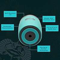 Toadfish Non-tipping 10oz Double-Wall Insulated Stainless Steel Rocks Tumbler with Easy-Slide Lid