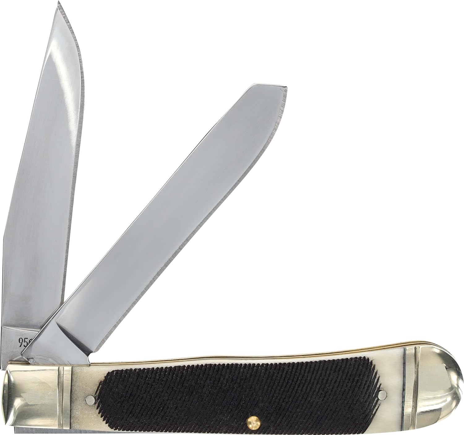 Old Timer 95OTB Genuine Bone Large Gunstock Trapper 7.3in S.S. Traditional Folding Knife with 3.1in Clip Point and Bone
