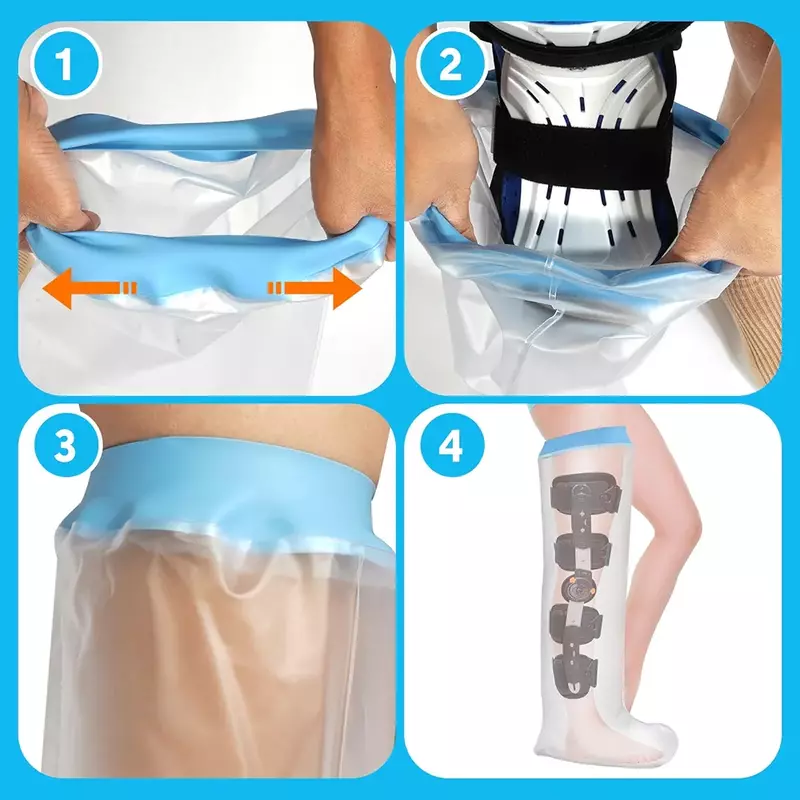 WATERPROOF CAST / BANDAGE PROTECTOR  TO PROTECT SURGERY SITES , WOUND & POP CAST - CALF, KNEE & LEG