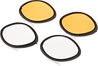 Rule BA2C31AC Bobster Bugeye 2 Interchangeable Goggles, Black Frame/3 Lenses (Smoked, Amber and Clear)