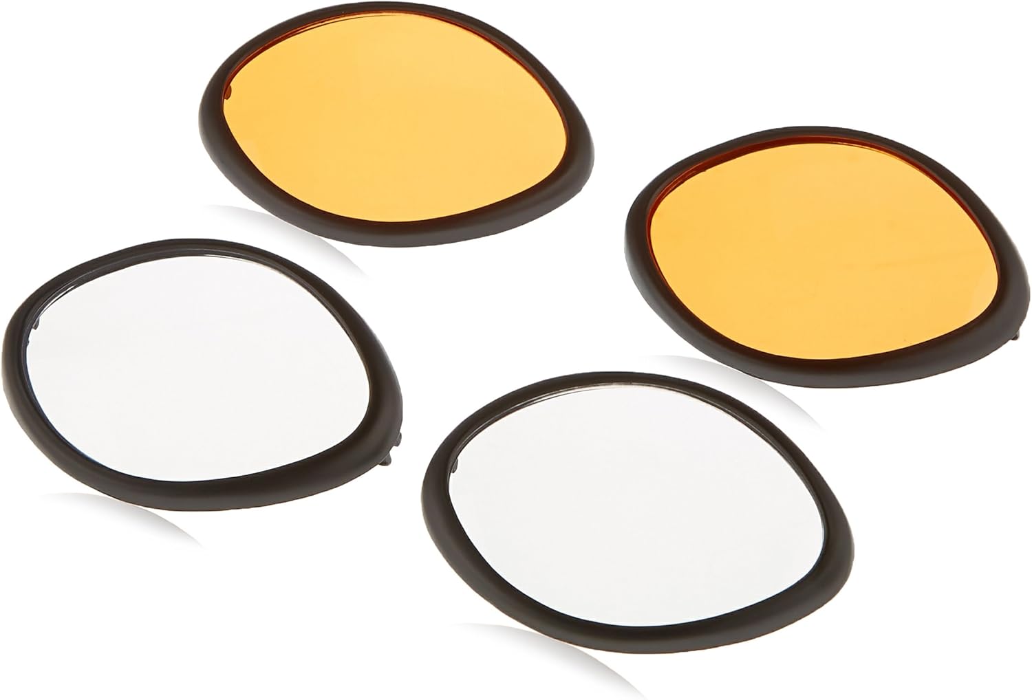 Rule BA2C31AC Bobster Bugeye 2 Interchangeable Goggles, Black Frame/3 Lenses (Smoked, Amber and Clear)