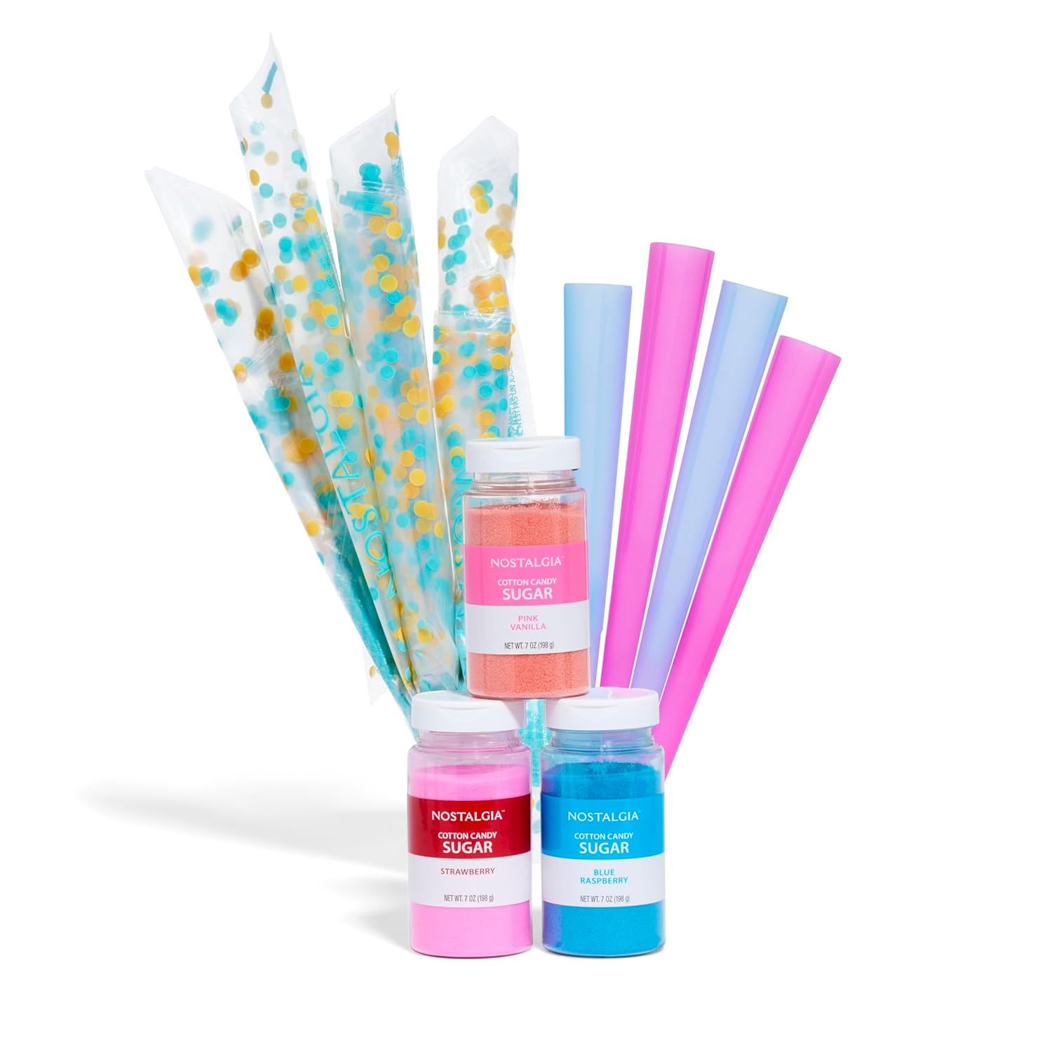 NOSTALGIA Cotton Candy Flossing Sugar Party Kit (3-Pack)