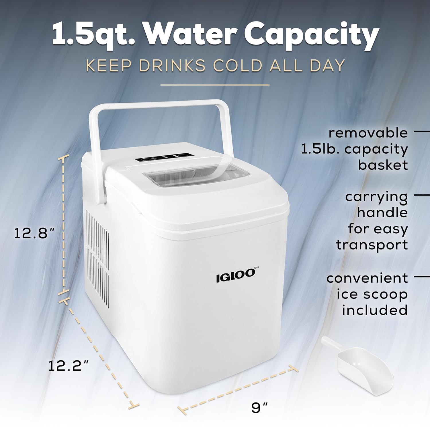 IGLOO 26 lb Automatic Self-Cleaning Countertop Ice Maker