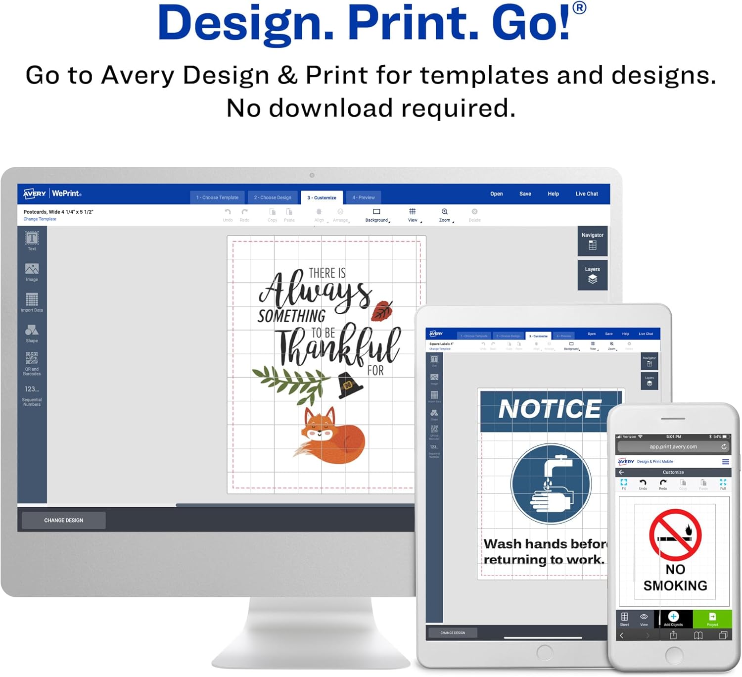 AVERY Matte White Rectangle Labels, Sure Feed Technology, 10" x 7.5"