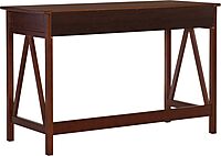 Linon Rockport 46inW Home Office Writing Desk, Antique Tobacco
