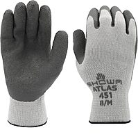 SHOWA Atlas 451 Natural Rubber Latex Palm Coated Insulated General Purpose Winter Work Glove