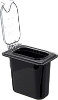 Carlisle FoodService Products 10339Z07 EZ Access Hinged Lid with Handle and Notch, Ninth Size, Clear