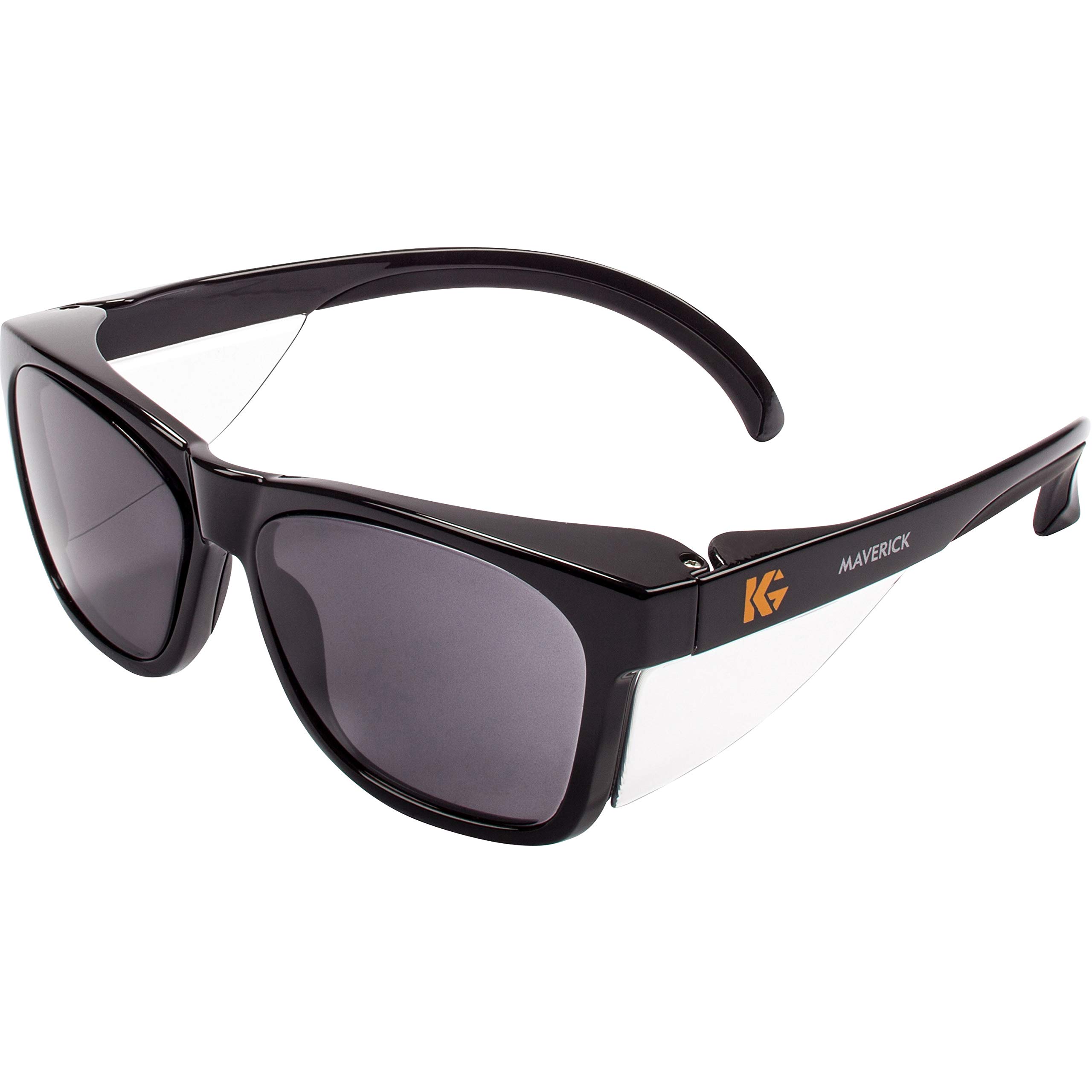 KleenGuard™ V30 Maverick Eye Protection (49311), with KleenVision™ Anti-Fog Coating, Smoke Lenses, Black Frame (Qty 1) 49311