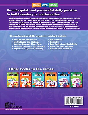 Shell Education 180 Days of Math for Fifth Grade (180 Days of Practice)