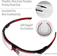 Uvex Honeywell Avatar Safety Glasses Black Frame with Clear Lens & Anti-Scratch Hardcoat (S2850)