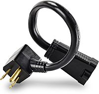 CyberPower GC201 - Power extension cable - NEMA 5-15, NEMA 5-15P (R) to NEMA 5-15 (F) - AC 125 V - 13 A - 6 in - black