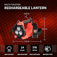 Streamlight 44335 Vulcan 180 HAZ-LO Vehicle Mount System Class I DIV.1 400-Lumen Rechargeable Lantern/Portable Scene Light