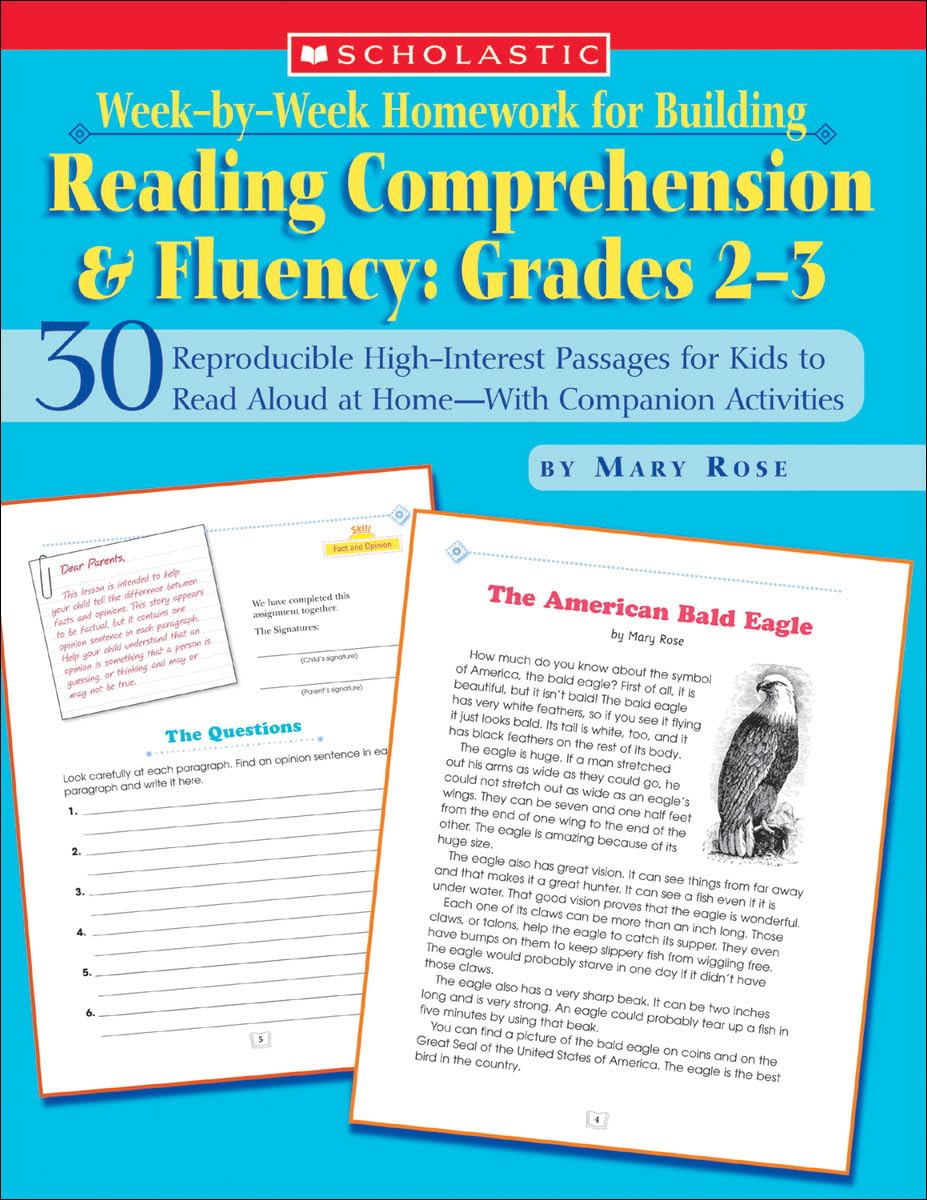 Week-by-Week Homework for Building Reading Comprehension & Fluency: Grades 2–3: 30 Reproducible High-Interest Passages