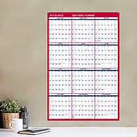 AT-A-GLANCE Wall Calendar, Monthly, 36 x 24, Extra Large, Paper, Reversible Vertical/Horizontal