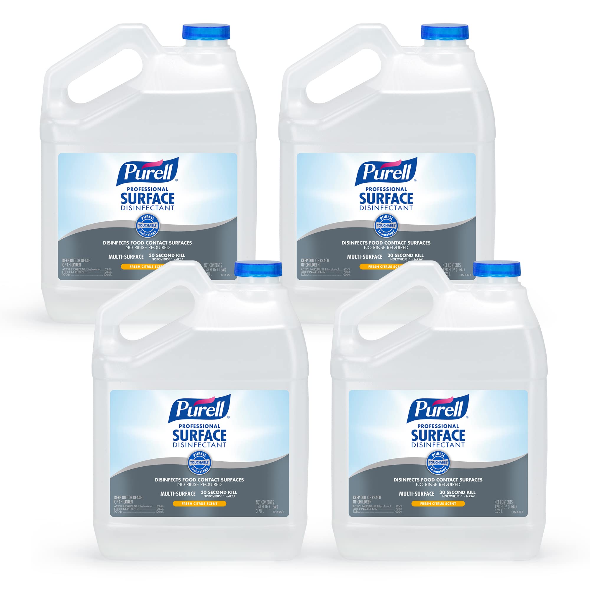 Purell Professional Surface Disinfectant, Citrus Scent, 1 Gallon Surface Disinfectant Pour Bottle Refill - 4342-04