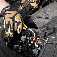 Klein Tools D302-6 Needle Nose Pliers, Long Nose Side Cutters, Alligator Pliers with Curved Handle, 6-1/2-Inch