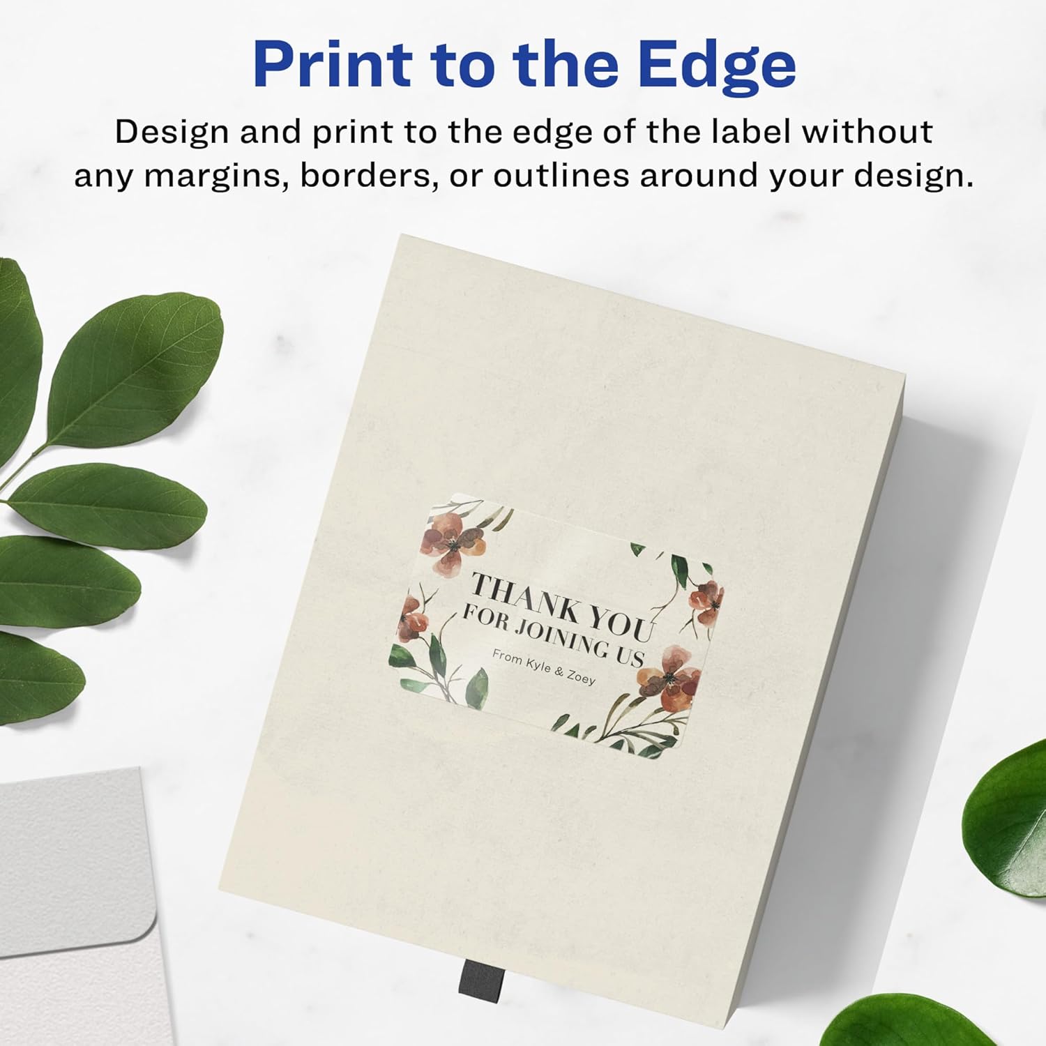 AVERY Glossy Clear Rectangle Scalloped Labels, Sure Feed Technology, 2" x 3"