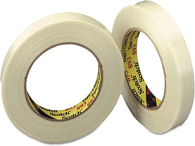 Scotch General Purpose Filament Tape - 1in Width x 60 Yd. Length - 3in Core - Glass Yarn Backing - 1 / Roll - Clear