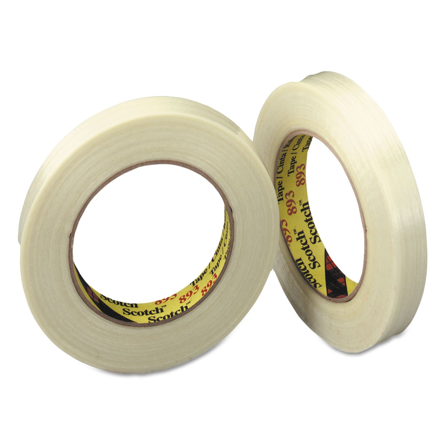 Scotch General Purpose Filament Tape - 1in Width x 60 Yd. Length - 3in Core - Glass Yarn Backing - 1 / Roll - Clear