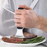 DMI Steak Knife, Rocker Knife, Curved Knife, Verti Grip Kitchen and Dinner Steak Knife for Ease of Chopping or Limited Hand