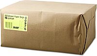 General Grocery Paper Bags, 40 lb Capacity, #16, 7.75" x 4.81" x 16", Kraft, 500 Bags
