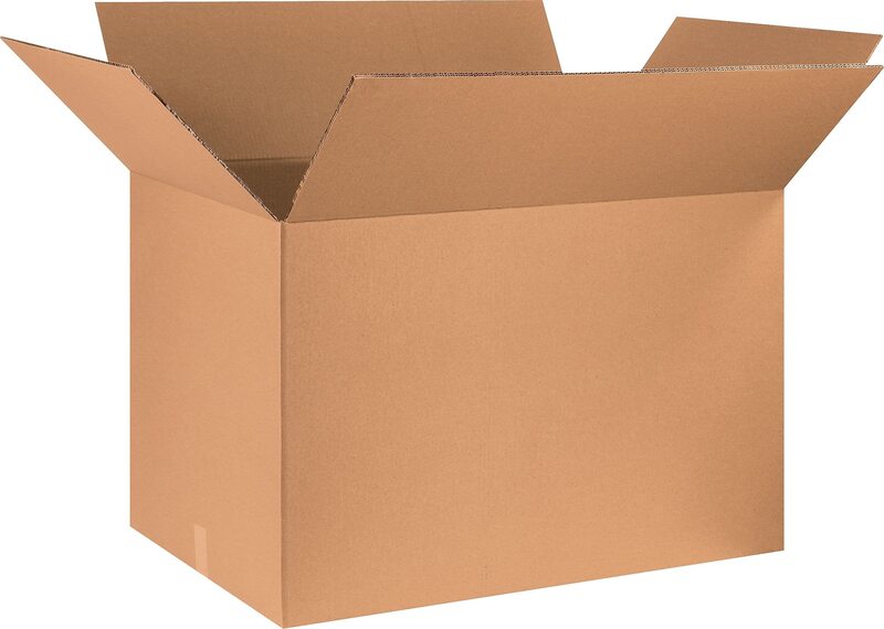Heavy-Duty Corrugated Shipping Box: 36" Long, 24" Wide, 24" High