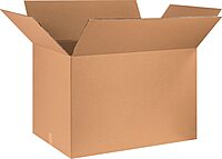 Heavy-Duty Corrugated Shipping Box: 36" Long, 24" Wide, 24" High