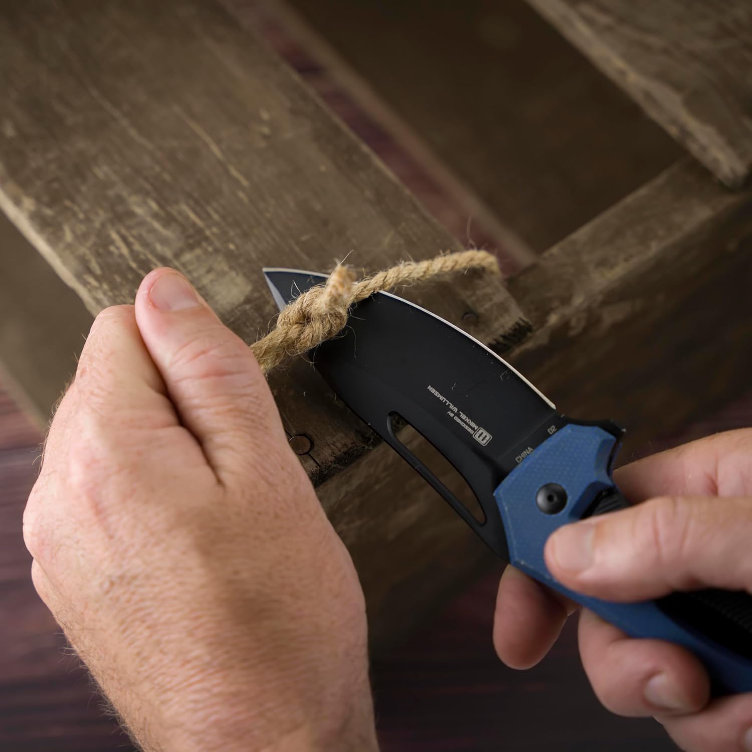 SOG Bulwark Folding Knife, D2 Steel PVD Finish, Micarta Handle