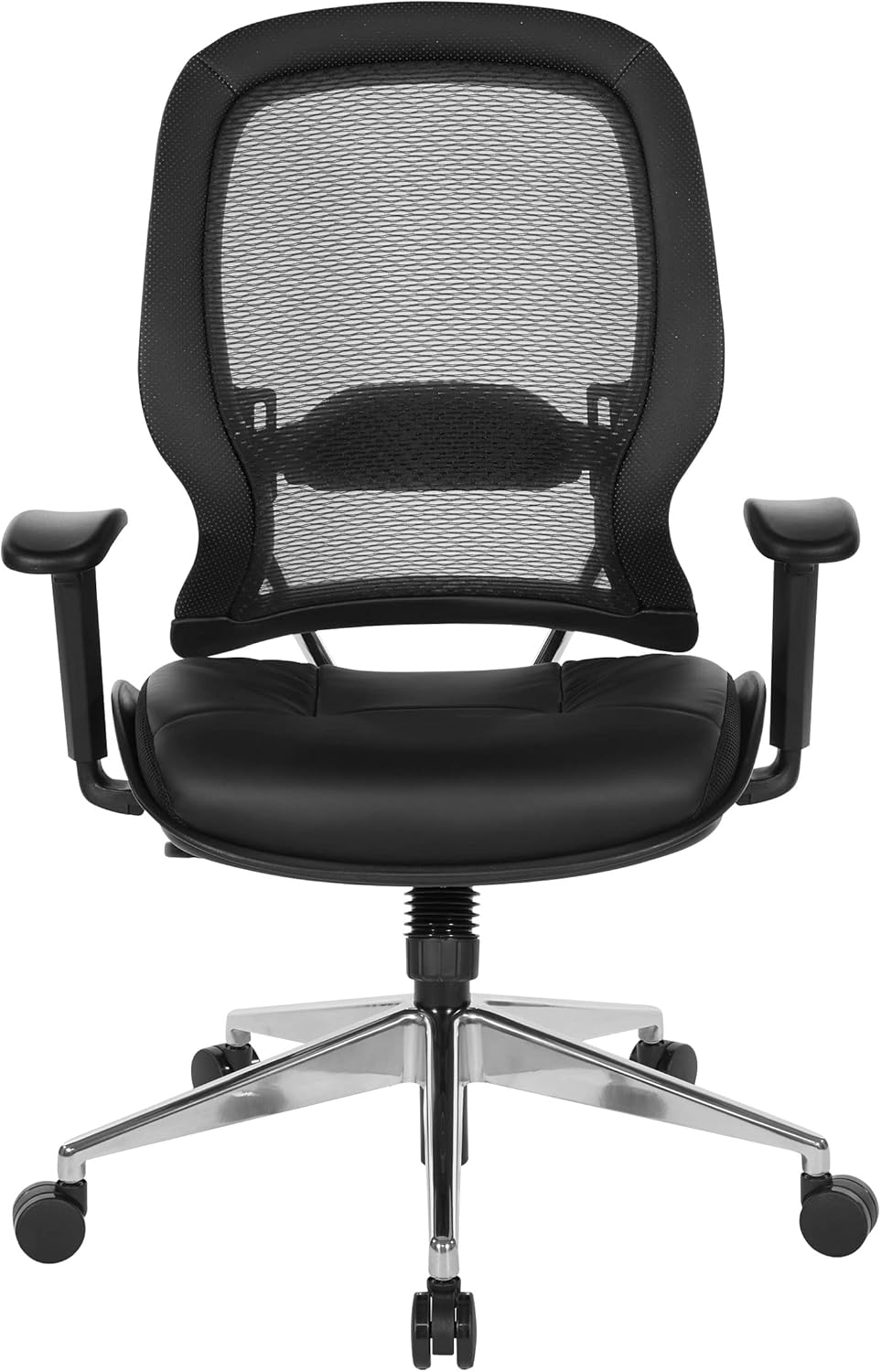 SPACE Seating Professional AirGrid Back and Eco Leather Seat and Trim, 2-to-1 Synchro Tilt Control