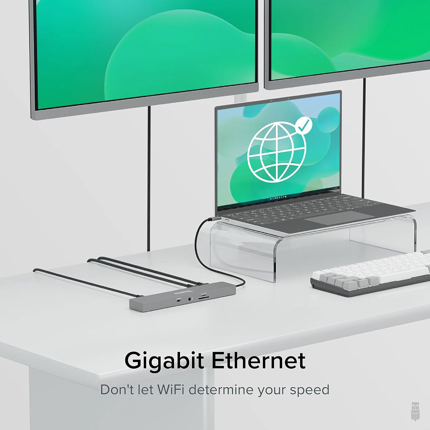 Plugable 11-in-1 USB-C Hub, 100W USB-C Pass-Through, Laptop Docking Station Dual Monitor, 4K 60Hz HDMI