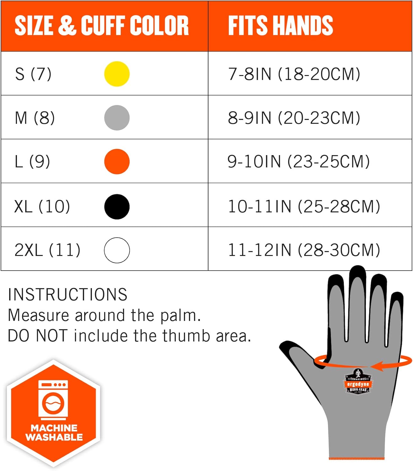 Ergodyne unisex adult Cut Resistant Work Gloves, A3, Surfaces, ANSI A3 Sandy Nitrile Coated Palms for Optimal Grip - of 1 US