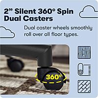 Serta Hannah Executive Home Office Desk Chair, Ergonomic Mid-Back with Lumbar Support, Firm Seat Cushion