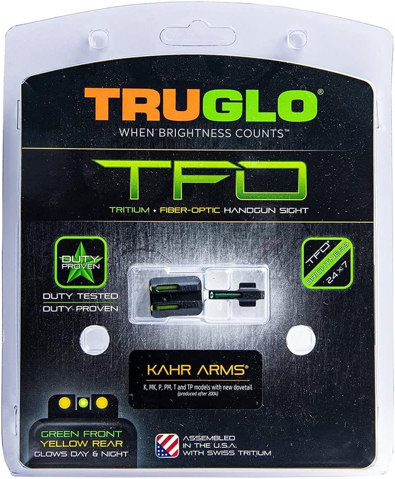 TRUGLO TFO Tritium & Fiber-Optic Handgun Sight, Snag-Resistant