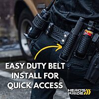 HERO'S PRIDE AirTek Open Top Baton Holder Leather Holster