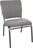 FLASH FURNITURE Advantage Multipurpose Church Chair - 18.5 in. Wide Silver Vein Frame