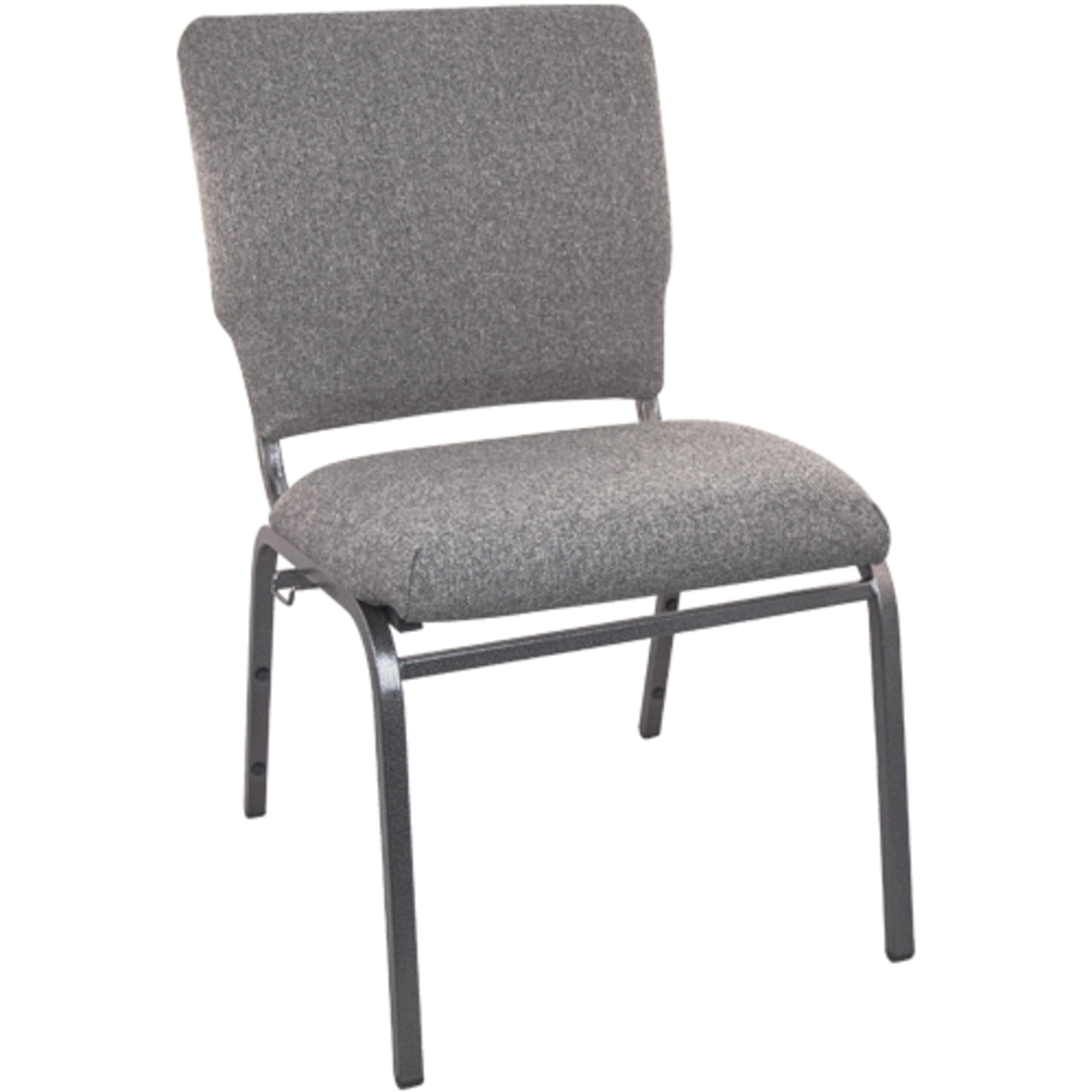 FLASH FURNITURE Advantage Multipurpose Church Chair - 18.5 in. Wide Silver Vein Frame