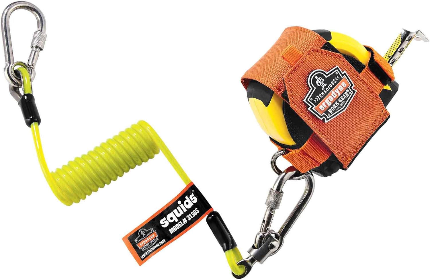 Ergodyne - 19770 Squids 3770 Tape Measure Holder, Orange Large