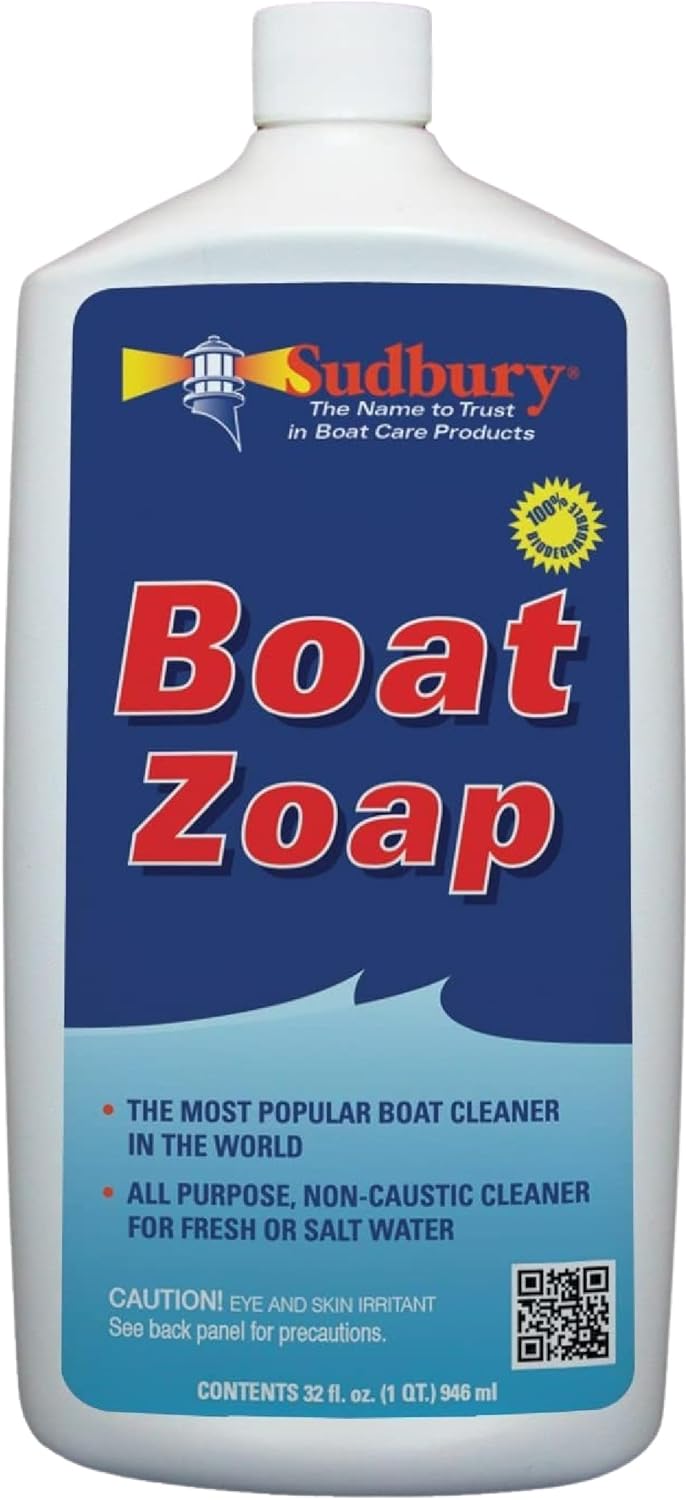 Sudbury Boat Zoap, Boat Cleaner Soap, Multi-Purpose Boat Soap, Essential Boat Accessories, 32 oz.