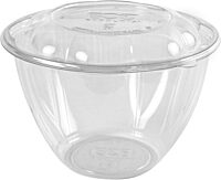 ECO-PRODUCTS Compostable Clear PLA Salad Bowls with Lids, Case of 150