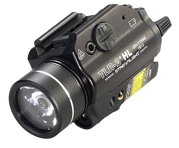Streamlight 69261 TLR-2 HL 1000-Lumen Rail Mounted Weapon Light with integrated Red Aiming Laser Includes Key Kit for Select Handguns, Black