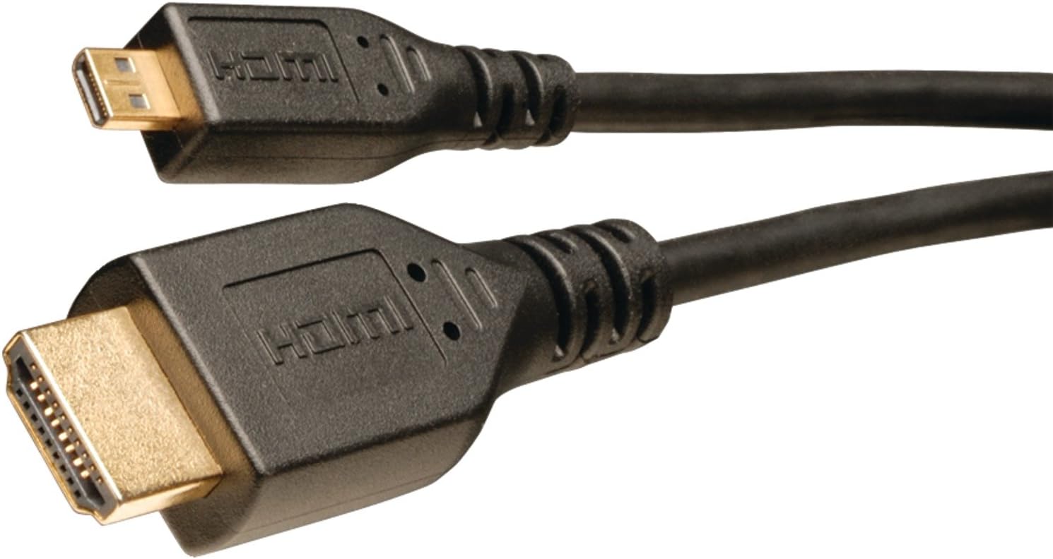 Eaton Tripp Lite HDMI to Micro HDMI Cable with Ethernet, Digital Video with Audio Adapter (M/M) 6-ft. (P570-006-MICRO),Black