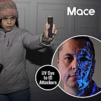 Mace Pepper Spray - Triple Action Model, 3-in-1 Formula (OC, Tear Gas, UV Dye), Flip Top Safety Cap