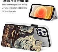 Witch Hat Printed Wallet Case for iPhone 12 Mini- 5.4 Inch with Card Holder