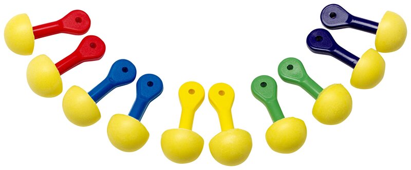 3M E-A-R EXPRESS Pod Plugs Earplugs 321-2200, Uncorded, Assorted Color Grips, Pillow Pack, Pack of 100