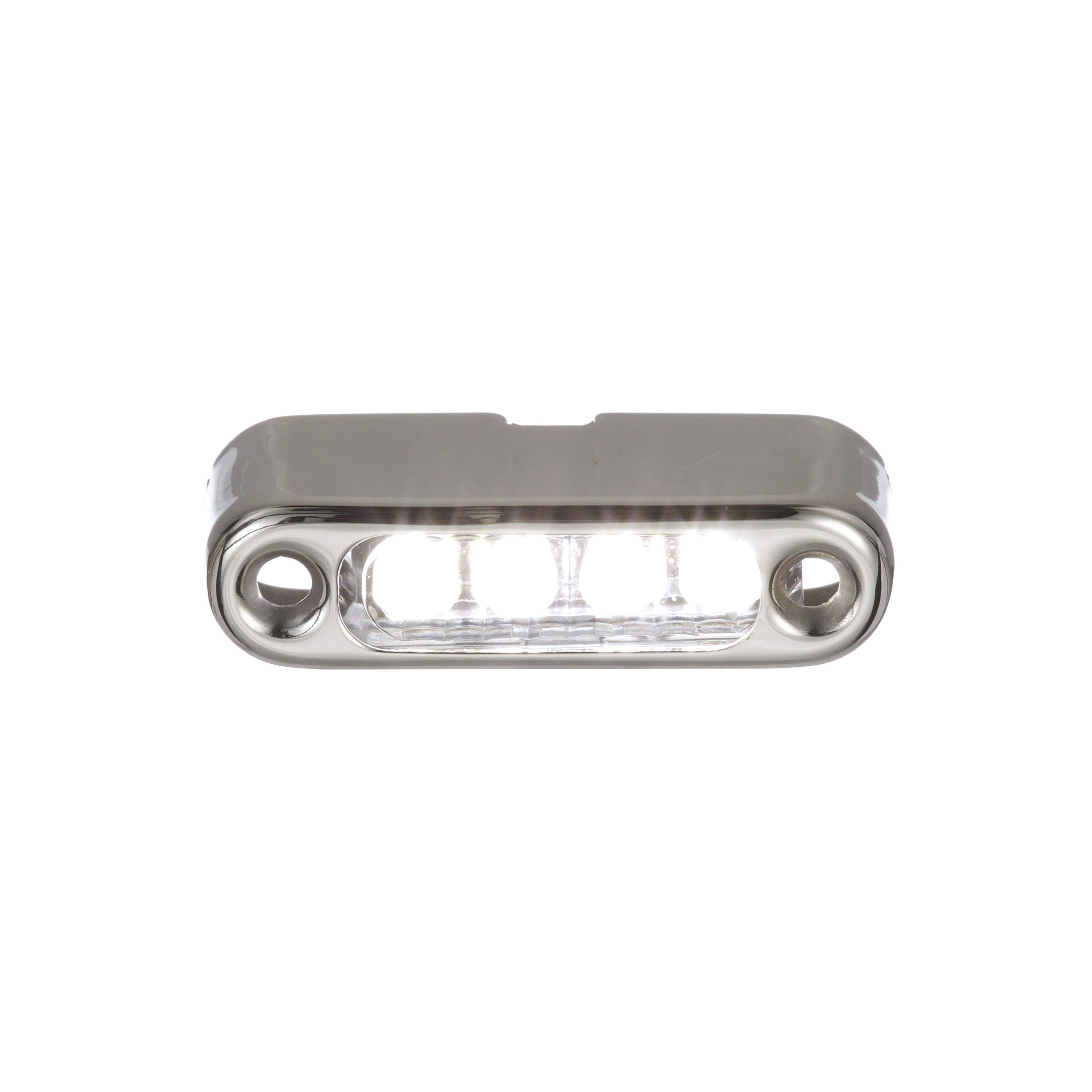 Attwood 6350W7 LED Micro Lights, Stainless Steel Bezel, Vertical Mount, White Light, .66-Watt Draw at 12 Volts DC
