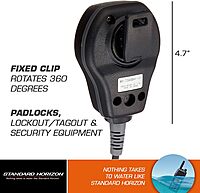 Standard Horizon MH-73A4B Speaker/Microphone Black, Small Microphone Standard Packaging