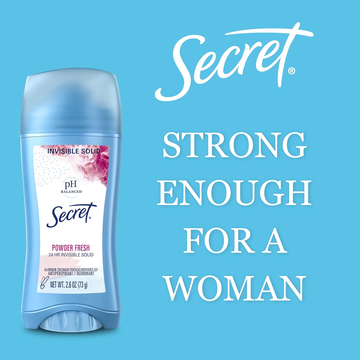 Secret Antiperspirant and Deodorant for Women, 24hr Sweat & Odor Protection, PH Balanced Protection, Gentle on Skin