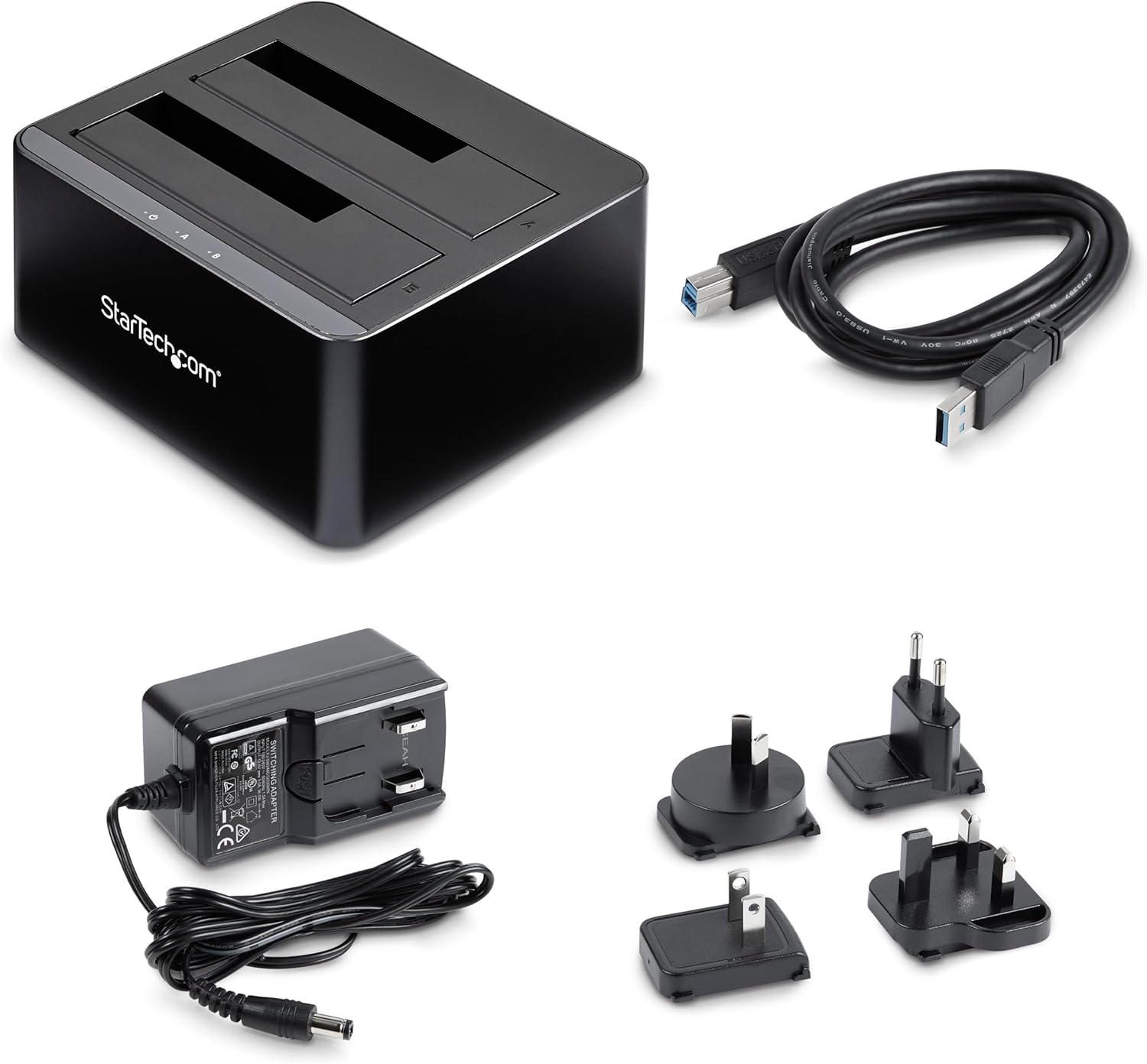 StarTech.com Dual-Bay USB 3.0 to SATA Hard Drive Docking Station, USB Hard Drive Dock, External 2.5/3.5" SATA I/II/III